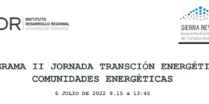 PROGRAMA II JORNADA TRANSCIÓN ENERGÉTICA: COMUNIDADES ENERGÉTICAS