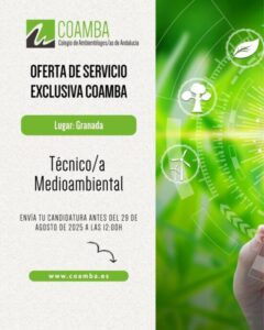 Oferta de servicio exclusiva para colegiados/as 2025_12: Técnico/a Medioambiental OS_2025_12