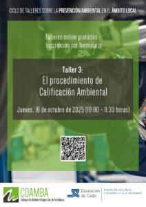 Taller sobre el procedimiento de Calificación Ambiental - 16 de octubre Cartel Cadiz (2)