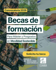 Becas de formación 2026 de la Escuela de Movilidad Sostenible – más del 60% de descuento Cartel Coamba