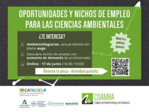 Oportunidades y nichos de empleo para las Ciencias Ambientales – 17 de junio Nichos empleo Recapacicla (1024 x 768 px)