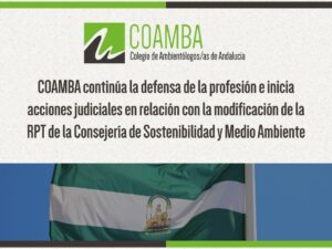 Nota de Prensa - COAMBA continúa la defensa de la profesión e inicia acciones judiciales en relación con la modificación de la RPT de la Consejería de Sostenibilidad y Medio Ambiente Contencioso